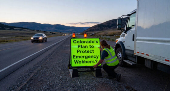 Colorado’s Plan To Protect Emergency Workers On The Shoulder? Giant, Neon Green Ford Trucks
