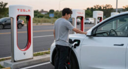 Tesla Adds Emergency Feature So You Can Drive Away From Supercharger Without Unplugging