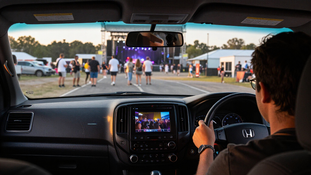 Using A 2010 Honda Pilot Backup Camera To Film A Concert Is Possible, Apparently